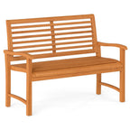 Tangkula Patio Garden Park Bench with Slatted Backrest & Seat - image 1