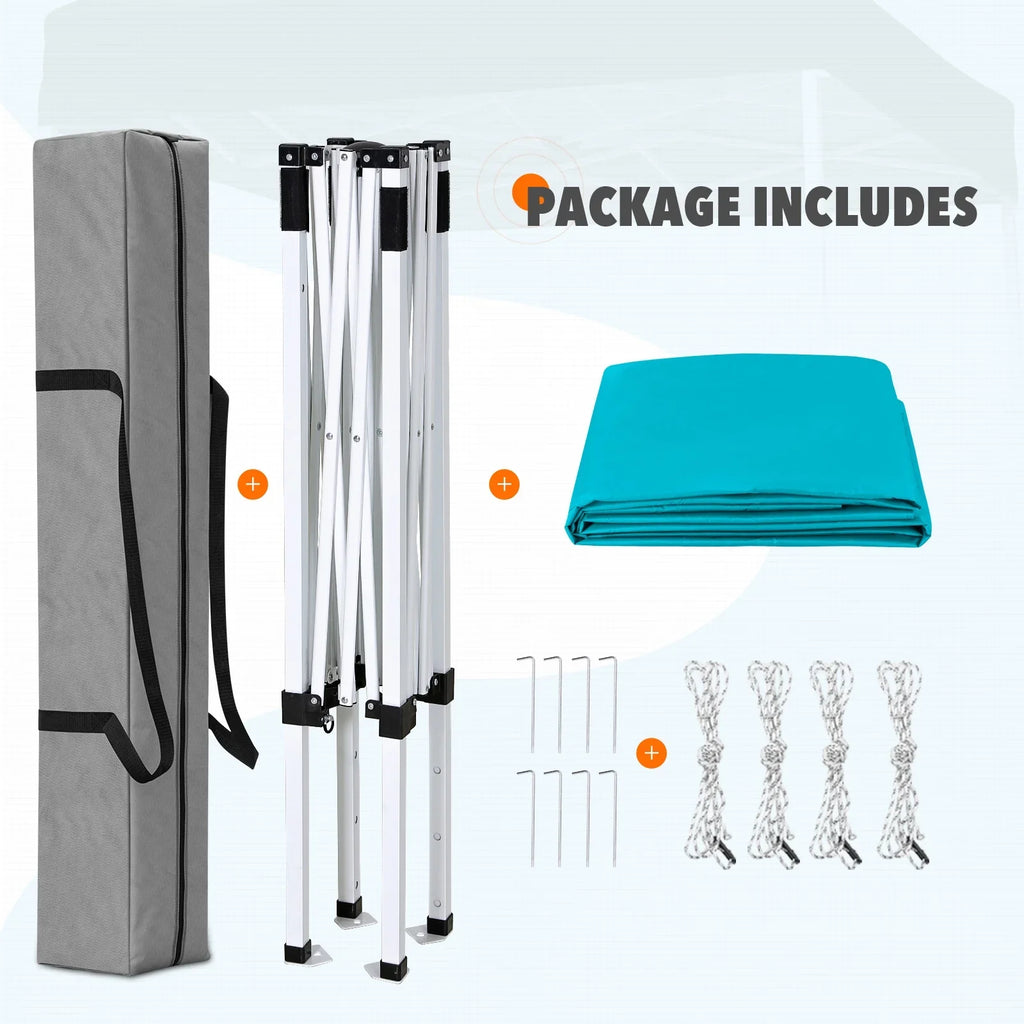EAGLE PEAK 5x5 Pop up Canopy Tent Instant Outdoor Canopy Easy Set - up Straight Leg Folding Shelter（blue） - image 49