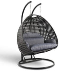 LeisureMod 2 Person Hanging Egg Chair with Stand - Outdoor/Indoor Rattan Wicker Patio Swing Hammock Lounger with Cushions - image 22