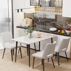 Contemporary Kitchen Table with Metal Frame and Sintered Stone Top - image 9