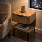 LedgeNest Two-Level Nightstand