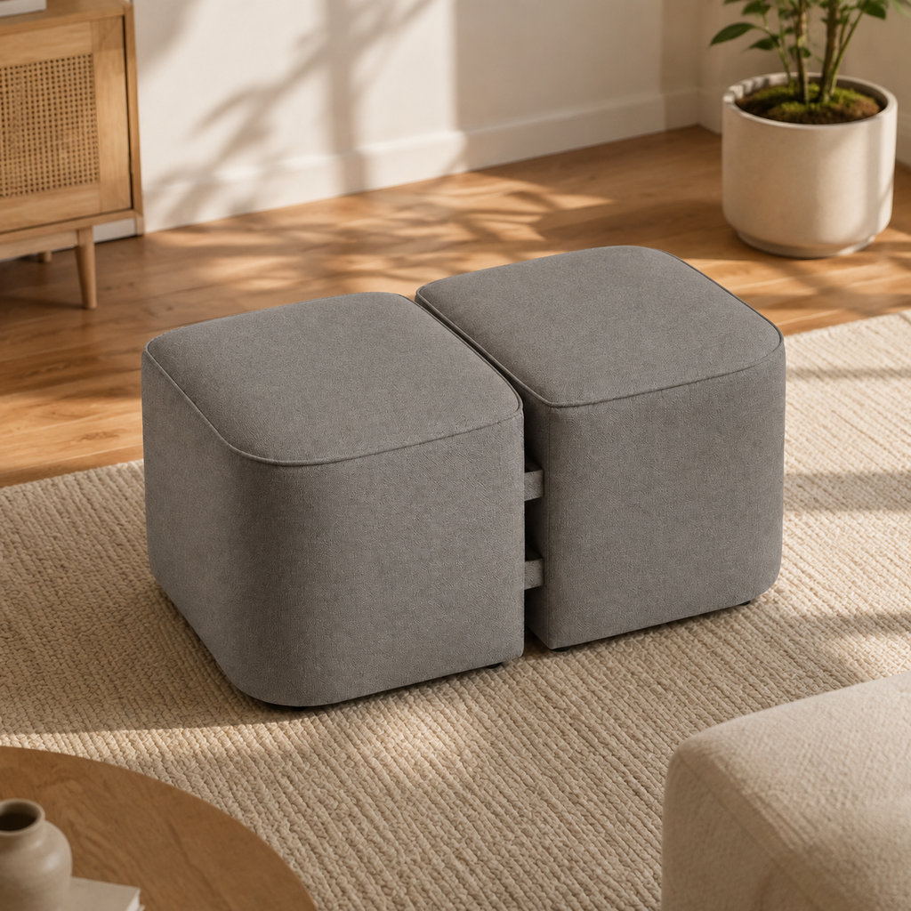 DriftBox Modular Pouf Pair