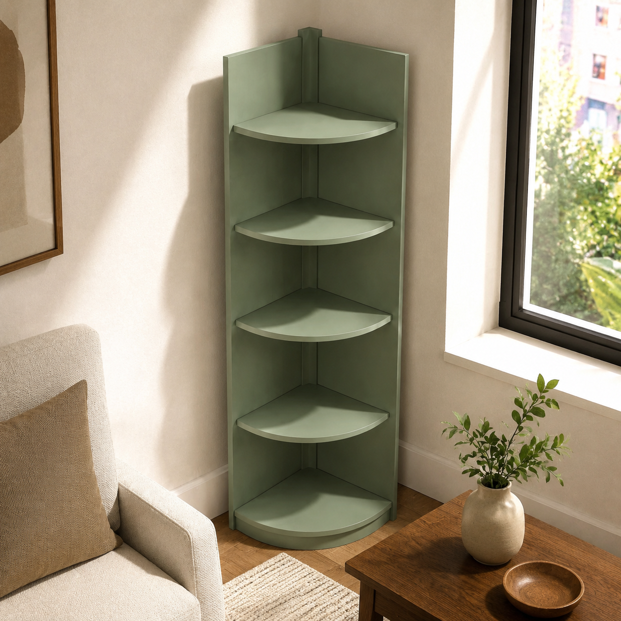 GridBloom Corner Display Stand