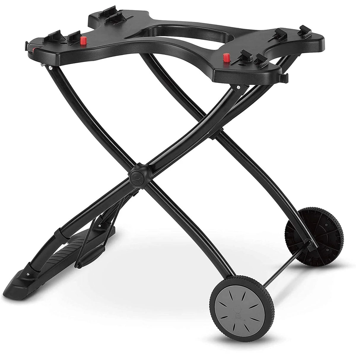 Weber Q1200 Liquid Propane Grill (Titanium) with Portable Cart Bundle - image 3