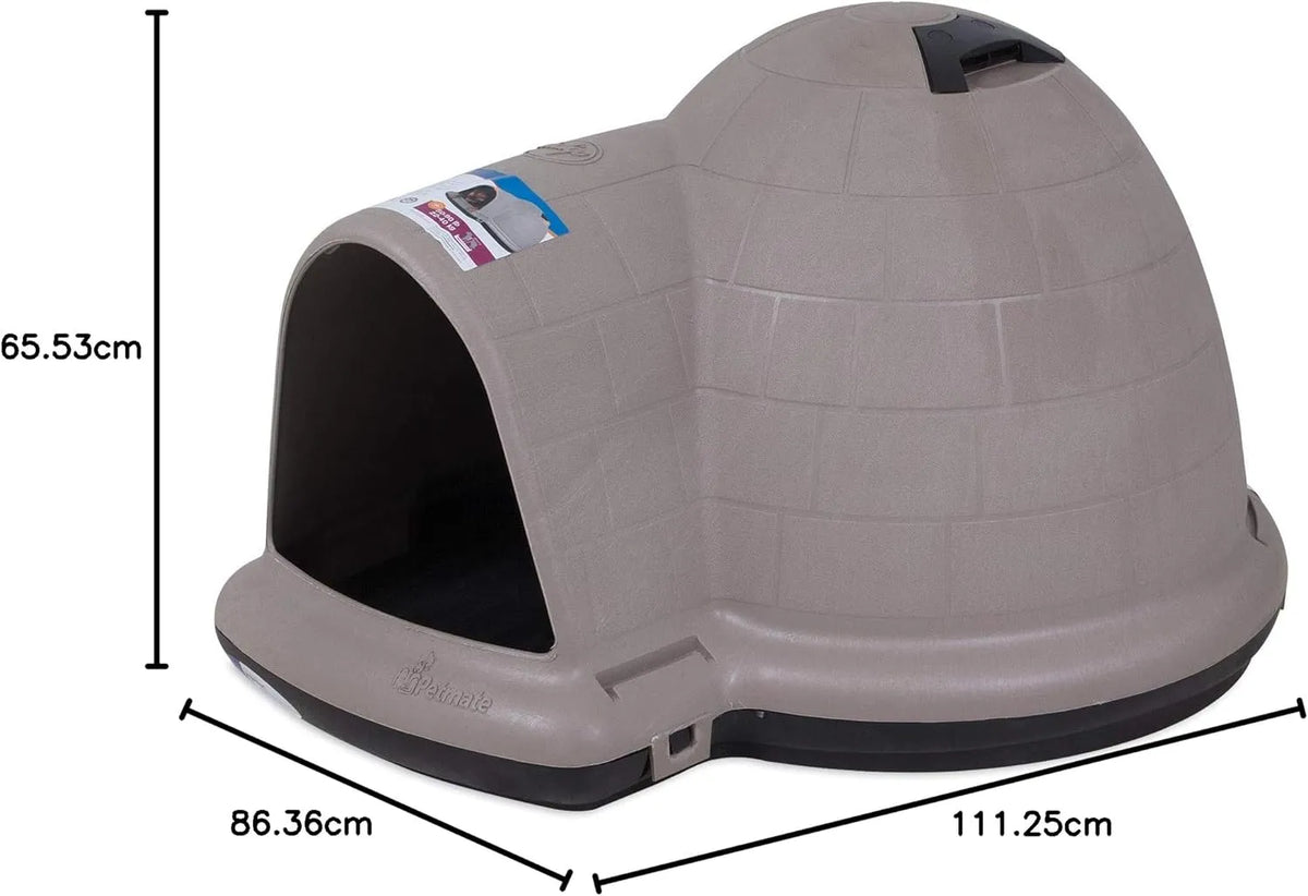 Petmate Indigo Dog House (Igloo Dog House. Made in USA with 90% Recycled Materials. All-Weather Protection Pet - image 23