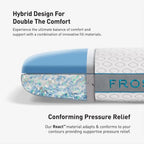 Bedgear Frost Performance Pillow - Size 3.0 - Cooling Bed Pillow for Hot Sleepers - Medium Firmness Pillow for All Sleep Positions, Hypoallergenic - image 6