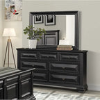 Roundhill Furniture Renova Vintage Black Wooden Bedroom Collection - image 21