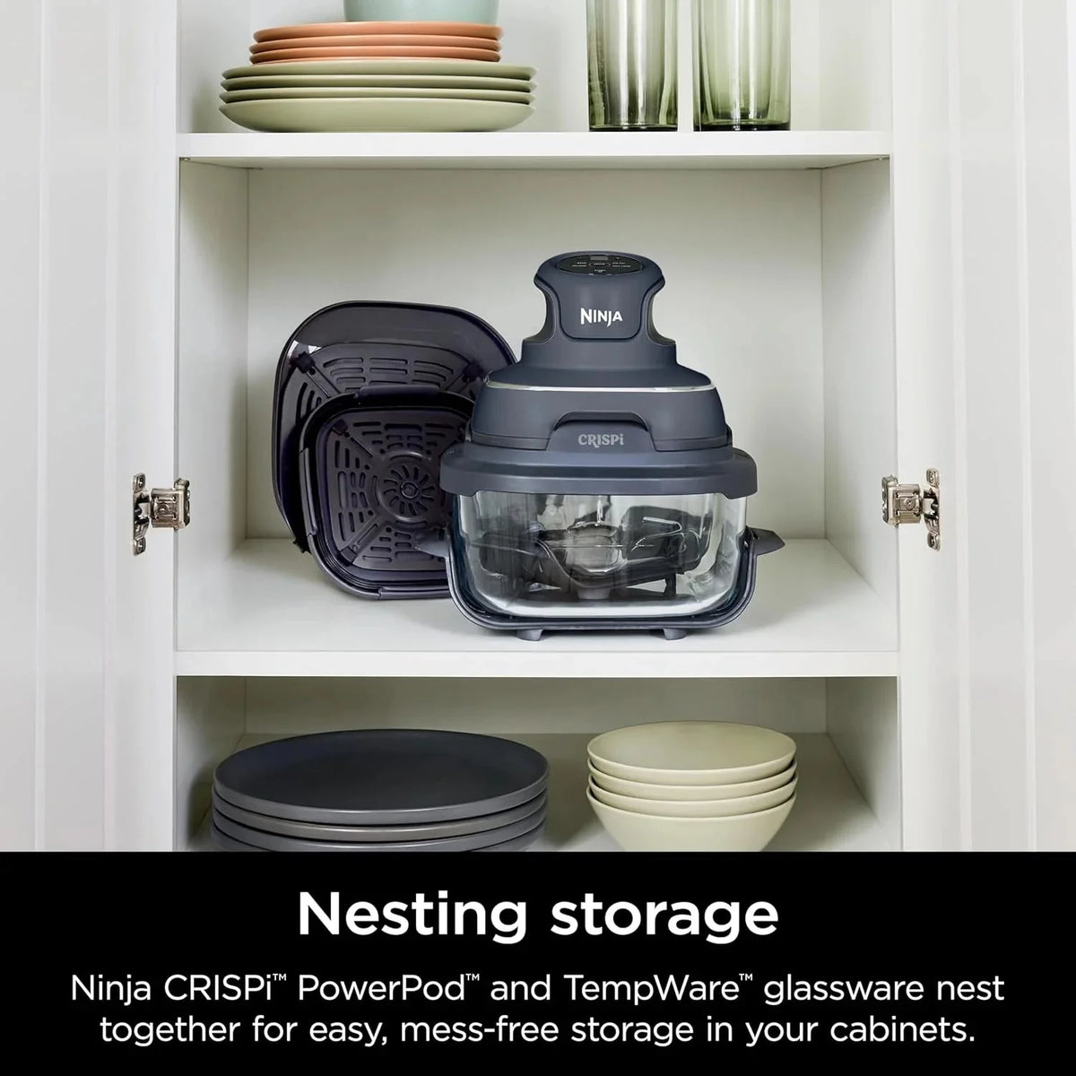 Ninja Crispi 4-in-1 Portable Glass Air Fryer Cooking System, 1500W, 4QT & 6-Cup TempWare Glass Containers with Storage Lids, Microwave, Freezer & Dishwasher Safe - image 75