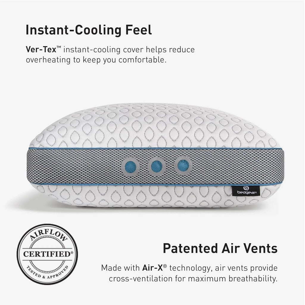 Bedgear Frost Performance Pillow - Size 3.0 - Cooling Bed Pillow for Hot Sleepers - Medium Firmness Pillow for All Sleep Positions, Hypoallergenic - image 2
