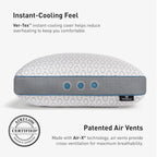 Bedgear Frost Performance Pillow - Size 3.0 - Cooling Bed Pillow for Hot Sleepers - Medium Firmness Pillow for All Sleep Positions, Hypoallergenic - image 2