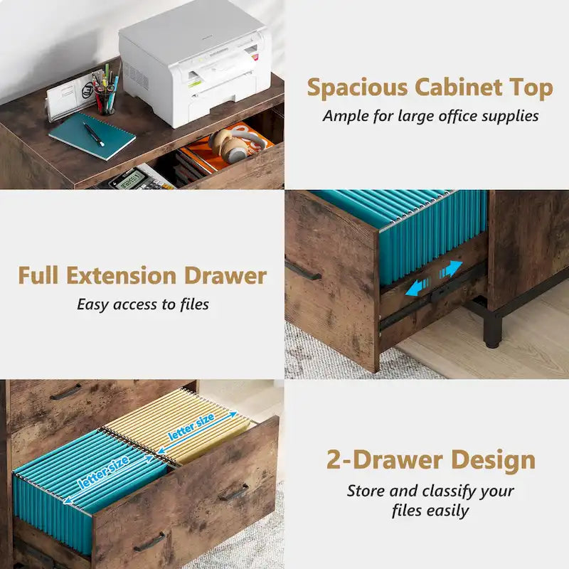 2-Drawer Lateral File Cabinet for Office Organization - image 23
