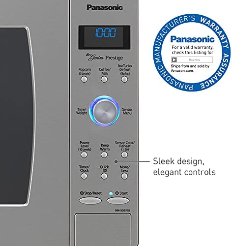 Panasonic NN-SN966S 2.2 Cu. Ft. 1250W Stainless Steel Microwave Oven with Inverter & Genius Sensor, Countertop/Built-In - image 6