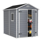 Manor 6 ft. W x 7.5 ft. D Plastic Storage Shed - image 1