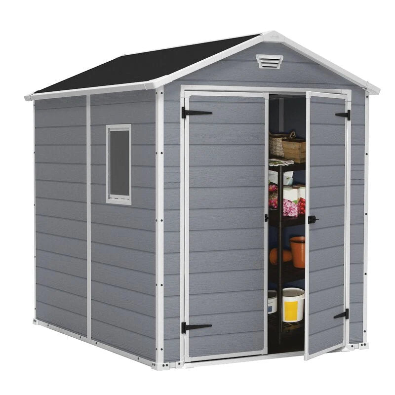 Manor 6 ft. W x 7.5 ft. D Plastic Storage Shed - image 1