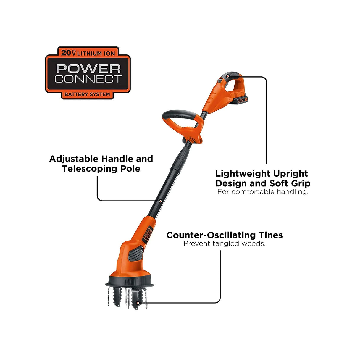 Black+Decker Lgc120 - 20V Max Lithium Garden Cultivator - image 12