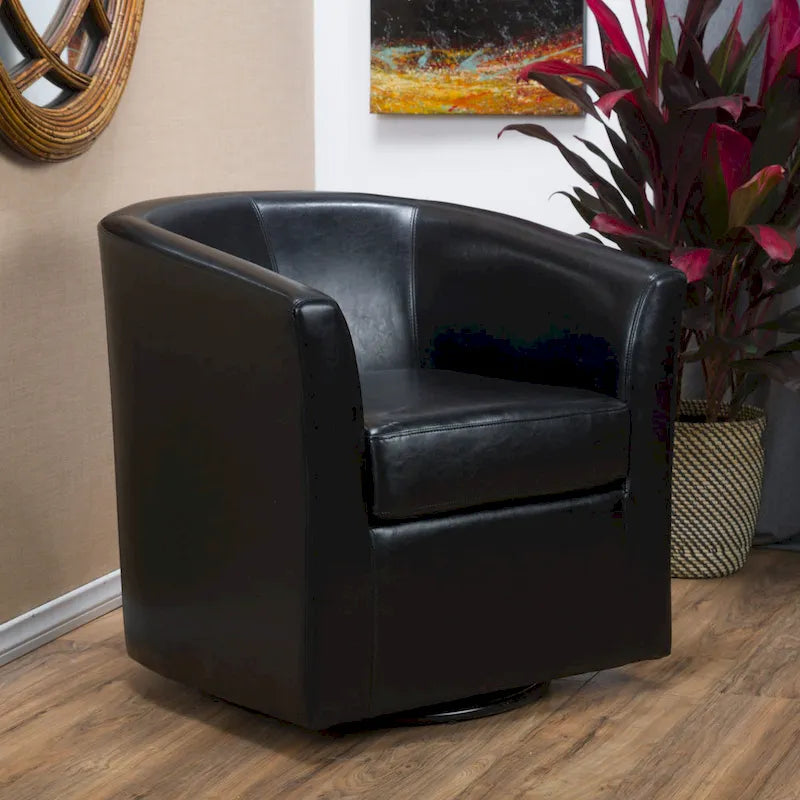 Christopher Knight Home Daymian Swivel Club Chair - Dimensions: 29" D x 30.2" W x 30.5" H - image 3