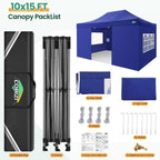 COBIZI 10x20 Heavy Duty Pop up Canopy Tent with 6 sidewalls Easy Up Commercial Outdoor Canopy Wedding Party Tents for Parties All Season Wind & Waterproof Gazebo with Roller Bag,Black(Frame Thickened) - image 125