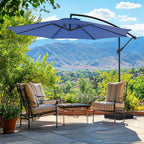 9.8FT Offset Patio Umbrella Hanging Cantilever Umbrella Outdoor Sun Shade with Easy Tilt Adjustment, 8 Ribs, UV Protection for Backyard, Lawn, Garden and Pool, Blue - image 24