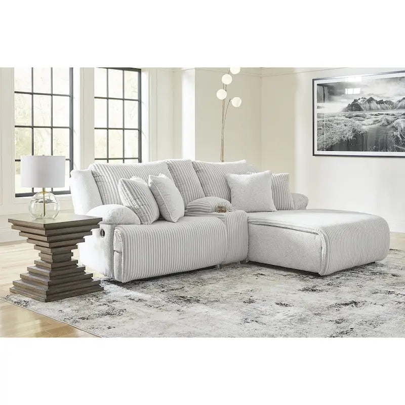 Signature Design by Ashley Top Tier 3-Piece Reclining Sectional Sofa with Chaise - Dimensions: 105W x 74D x 41H - image 15