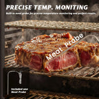 Vertical Electric Pellet Smoker Grill with Cover, 616 Sq in Cooking Area, LED Temperature Control, Meat Probe, Outdoor BBQ Smoker for Steak, Ribs, Fish & Vegetables - image 5