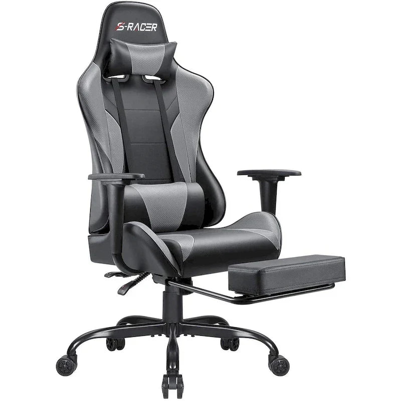 Ergonomic Gaming Chair with Footrest - Ideal for Desk Use - image 8