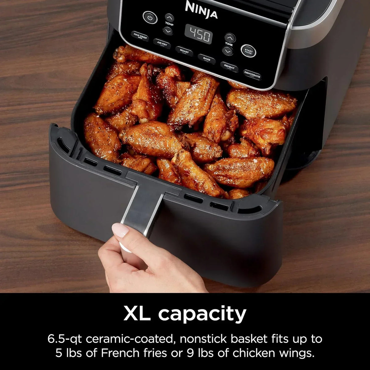 Ninja Air Fryer Pro 5-quart 4-in-1 air fryer that air fries bakes reheats and dehydrates - image 7