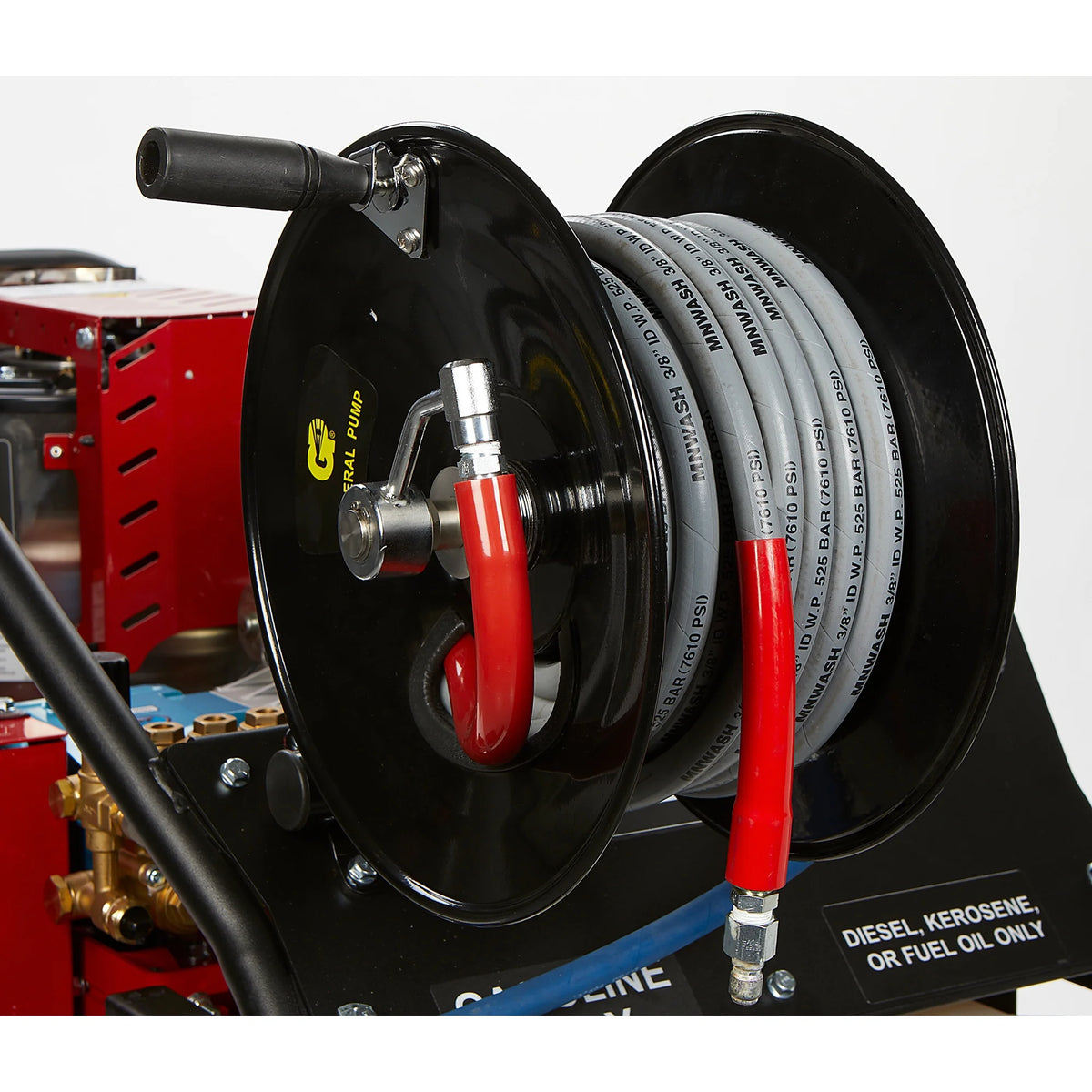 Northstar Pressure Washer Hose Reel with 50ft. Steel - Braided Hose, 3/8in. x 100ft. Capacity, 5000 PSI - image 7