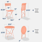 Best Choice Products 3-Piece Small Bistro Set, Folding Patio Furniture Set of 2 Chairs and Table - Black - image 149
