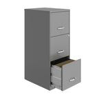 Space Solutions 18" Deep 3 Drawer Smart Letter Width Vertical File Cabinet, Navy - image 25