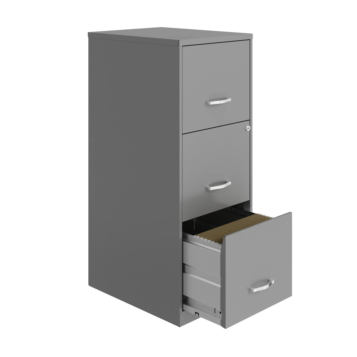 Space Solutions 18" Deep 3 Drawer Smart Letter Width Vertical File Cabinet, Navy - image 25
