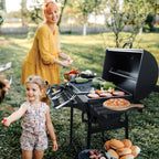 Devoko Charcoal Grill, Outdoor BBQ Grill with Offset Smoker and Side Table for Garden and Parties - image 2