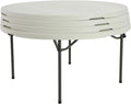 5' Round Folding Table (4 Pack), Commercial Grade, White - image 1