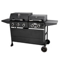 Expert Grill 5 Burner Combination Propane Gas Grill and Propane Griddle Grill, Black - image 1