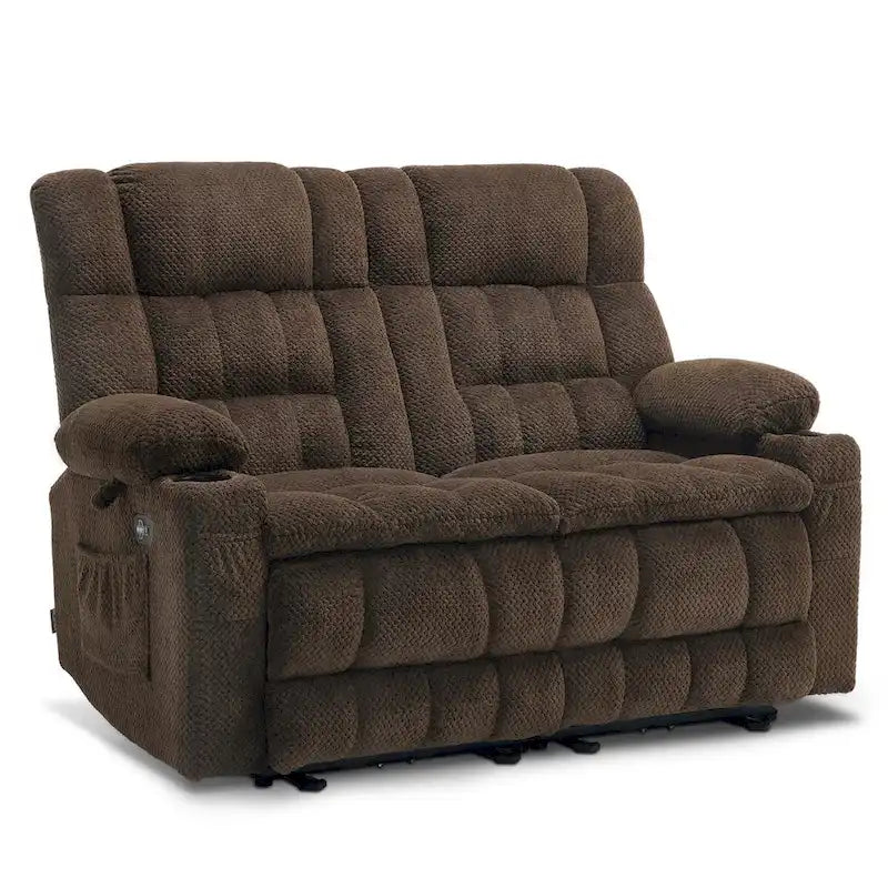 MCombo Power Loveseat Recliner, Electric Reclining Loveseat Sofa with Heat and Vibration, Cupholders, USB Charge Ports RS6314 - image 5