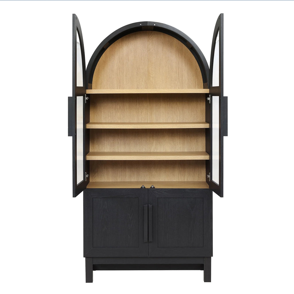 Better Homes & Gardens Juliet Kitchen Rounded Arch Cabinet, Rich Black - image 9