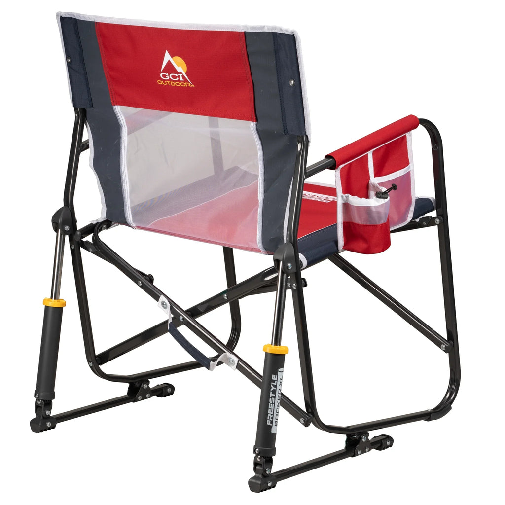GCI Outdoor Freestyle Rocker XL Oversized Foldable Rocking Camp Chair, Pewter - image 12