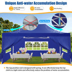 Hoteel 10x15 Heavy Duty Canopy Tent with 4 Sidewalls,Pop up Canopy for Parties Wedding,Commercial Easy up Gazebo with Roller Bag,UV 50+ &,Black - image 18