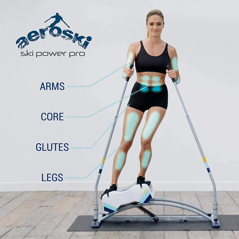 Aeroski 2.0 Ski Fitness Workout Machine with Recoil Spring Resistance Gray - image 5