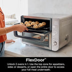 Ninja Countertop Oven Double Stack XL & Air Fryer with Pro Cook System, 12 in 1, Flexdoor, FlavorSeal, SMART FINISH with DualZone Technology, Air Fryer, Bake, Broil, Reheat, Stainless Steel, DCT651 - image 5