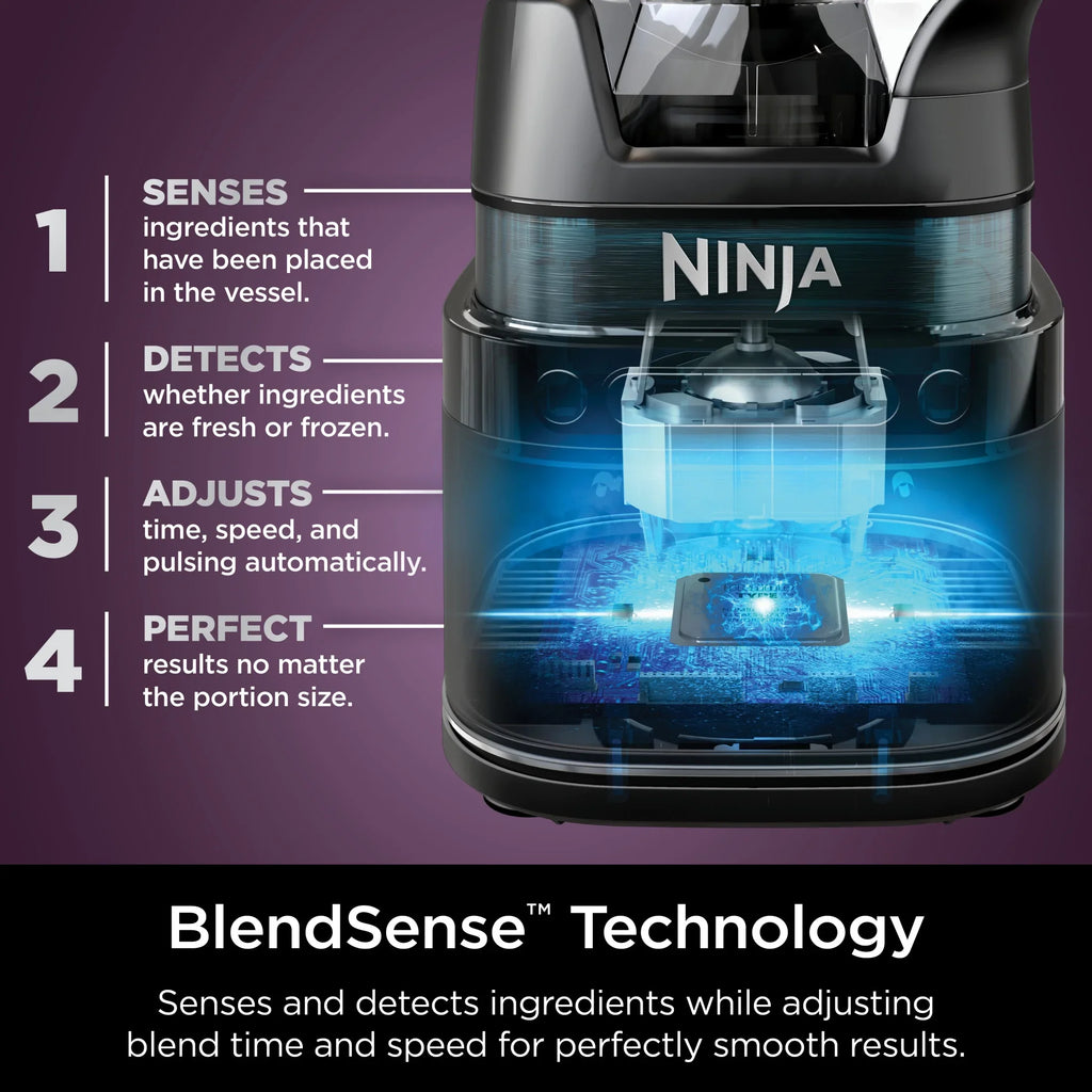 Ninja Detect Kitchen System Power Blender + Processor with Blend Sense Technology, Silver, TB400 - image 4
