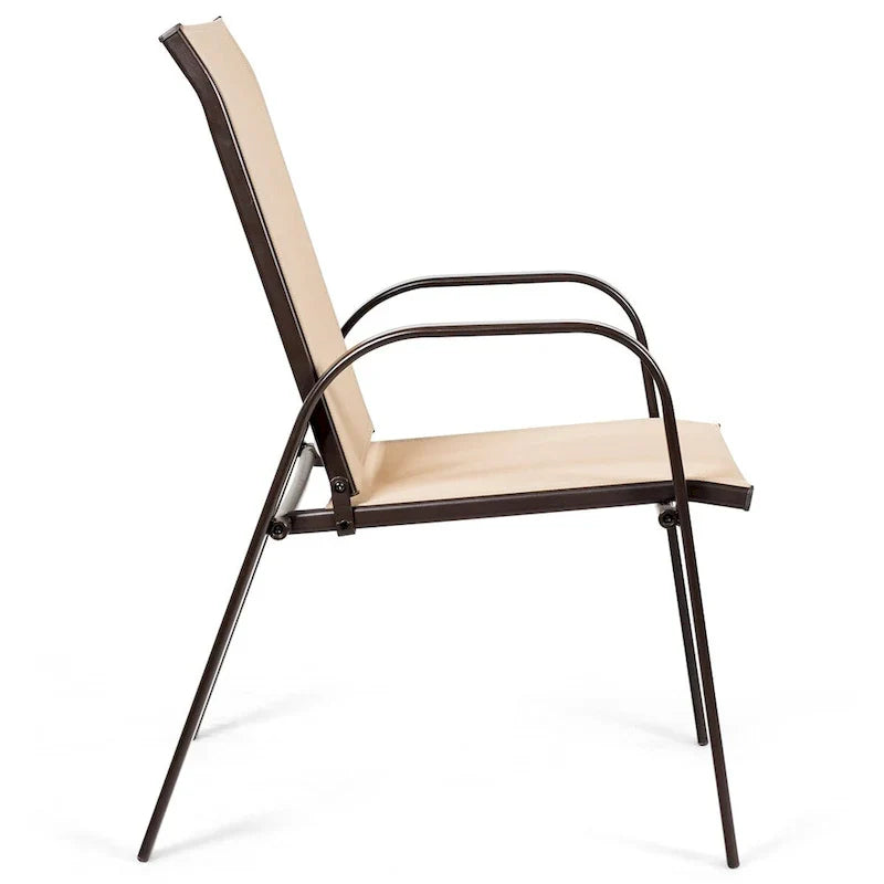 Costway Set of 4 Patio Chairs with Armrests for Garden and Deck - View Details - image 29