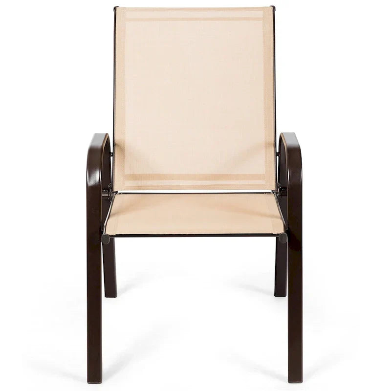 Costway Set of 4 Patio Chairs with Armrests for Garden and Deck - View Details - image 28