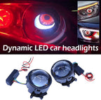 LED Demon Eyes Demon Eyes headlights, Dynamic Demon Eyes car headlights, adjustable eye pattern, mini projector lens light controlled by phone, suitable for any car - image 3