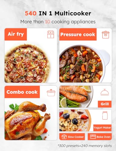 Nuwave Duet Air Fryer and Electric Pressure Cooker Combo with 2 Switchable Lids, 300 FoolProof One Touch Presets, Crisp&Tender Tech, 6QT Heavy duty Stainless Steel Pot, 15 Safety Features : Home & Kitchen - image 2