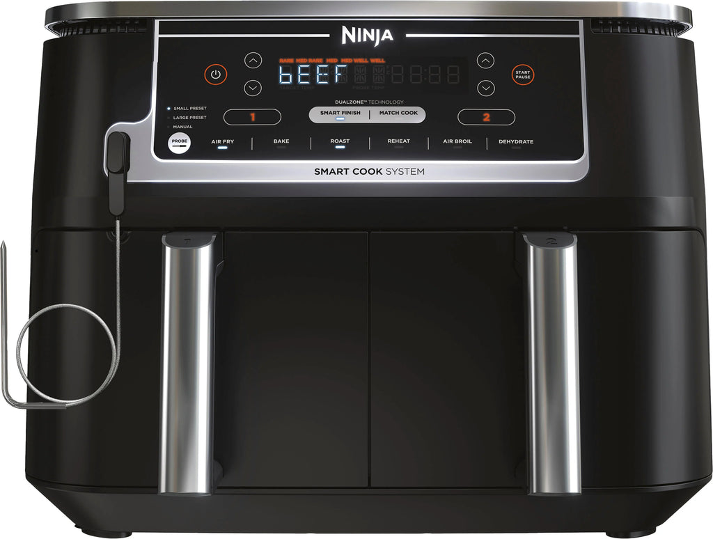 Ninja - Foodi 6-in-1 10-qt. XL 2-Basket Air Fryer with DualZone Technology and Smart Cook System - Black - image 4