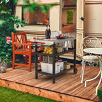 Portable Kitchen Island Grill Cart for Patios - image 3