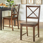 Set of 2 Solid Wood Crossback Dining Chairs by Simple Living - image 5