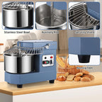 2025  8Qt Commercial Food Mixer, 450W Dual Rotating Dough Kneading Machine w Food-grade Stainless Steel Bowl, Security Shield & Timer, Commercial - image 4