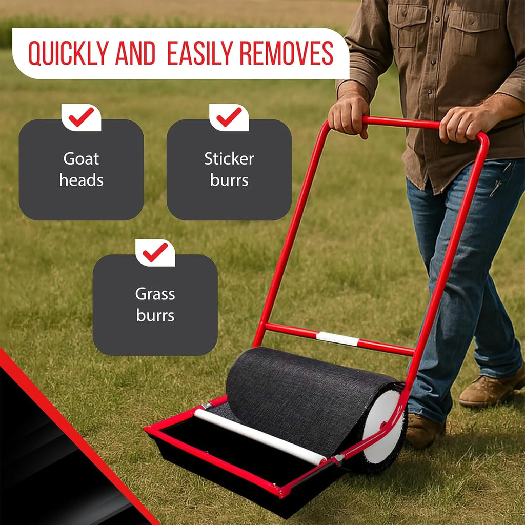 X-Large Sticker Burr Roller Remover Yard Tool, 18", Push Model 2.0 - image 2