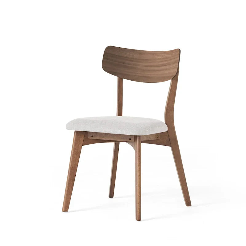 Pair of Light Beige Wooden Dining Chairs - Versatile Side Chairs for Office or Home - image 6